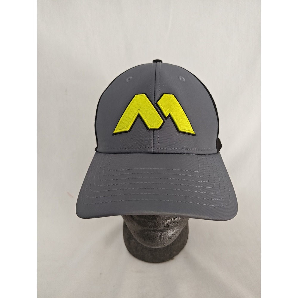 TaylorMade Golf Hat Gray‎ Adjustable Neon Embroidered M